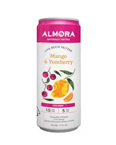 Almora - Live Resin Mango Yumberry Seltzer (15mg THC/5mg CBD)
