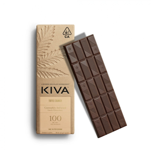 KIVA - Kiva - Toffee Crunch Dark Chocolate Bar 100mg