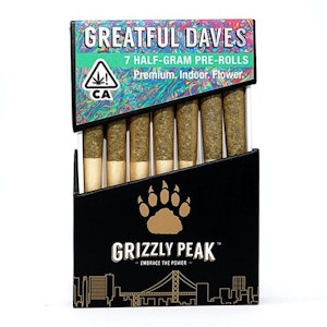 Grizzly Peak™ - Grizzly Peak - Greatful Dave Infused Prerolls 7pk 3.5g