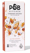 Papa & Barkley - Salted Almond Kitchen Dark Chocolate Bar 100mg