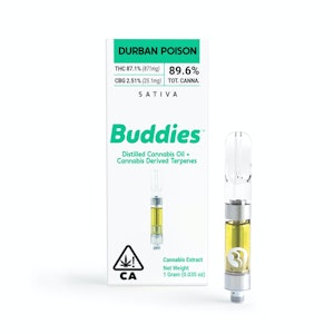 Buddies - Buddies - Durban Poison x Lemon Party Live Resin Liquid Diamonds Cartridge 1g