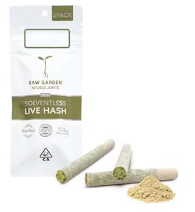 Raw Garden - Colombian Cookies (3) Solventless Live Hash Infused Joints