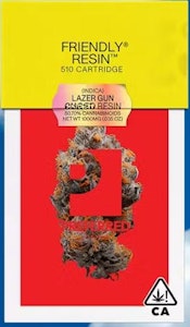 Friendly Brand - Lazer Gun | Indica | Preferred Gardens COLLAB 1g Cured Resin Cartridge