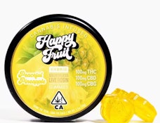 Peaceful Pineapple Rosin Gummies - 100mg THC + 100mg CBD + 100mg CBG
