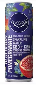 WYLD - Blueberry Pomegranate CBD:CBN Sparkling Water | 25mg:5mg