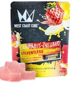 Strawberry Banana Flavored Solventless Gummies - 10x 10mg/gummy